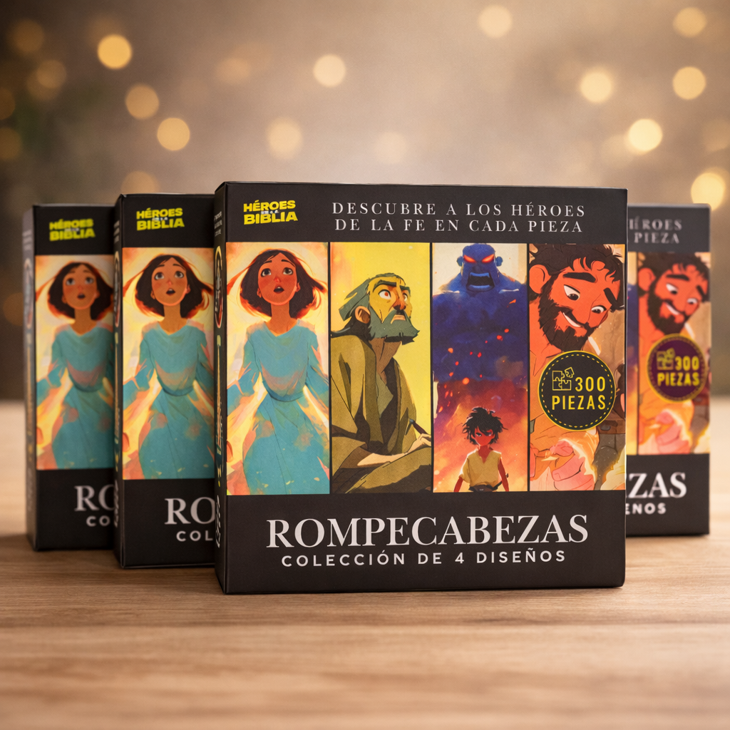 Pack Completo Rompecabezas Héroes de la Biblia – 4 Diseños